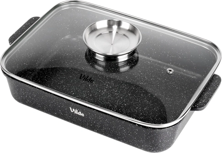 Non-stick granite surface and glass visibility