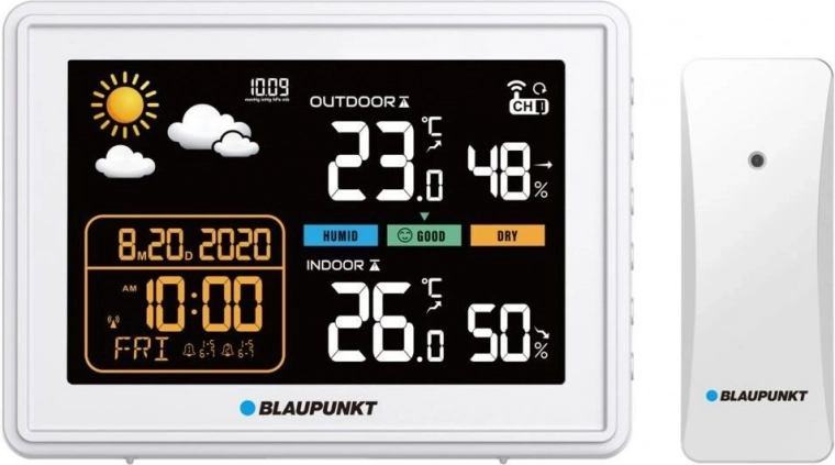 Blaupunkt WS30WH Weather Station with Wireless Sensor