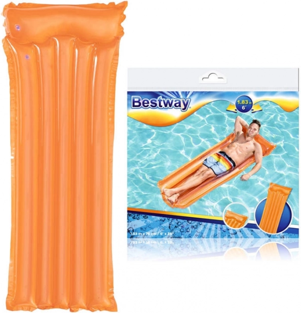 Bestway nafukovací lehátko Deluxe 183 × 76 cm – Oranžový