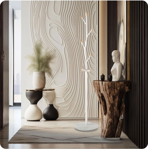 Minimalist design for the entryway and closet