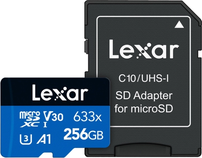 Lexar High-Performance 633x microSDXC 256 GB med SD-adapter