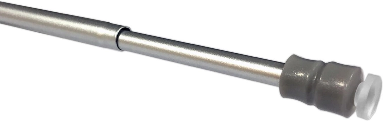 Teleskopisk vitragestang 36–60 cm, sølvfarvet