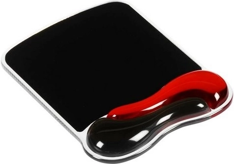 Tappetino per mouse in gel KENSINGTON Duo Gel rosso‑grigio
