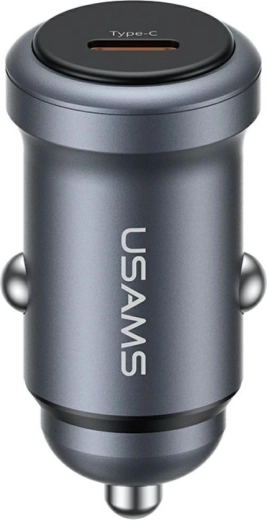 Caricabatterie da auto USAMS in alluminio USB-C PD 30 W