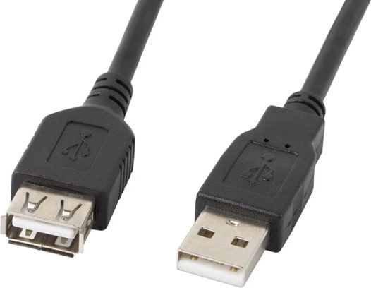 Câble rallonge USB 2.0 AM–AF noir 5 m