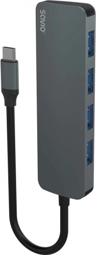 Savio hub USB‑C a 4 porte 3.1 Gen 1 (5 Gbps)