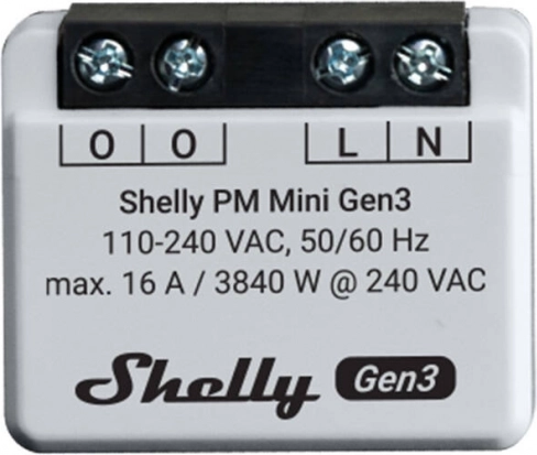 Unità di controllo energia Shelly PM Mini Gen3 WiFi/Bluetooth