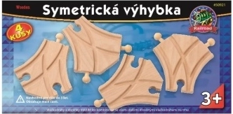 Symmetrical Switch Tracks for Wooden Train Sets