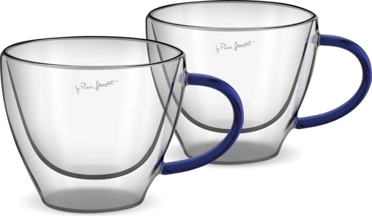 Set Lamart di bicchieri a doppia parete per cappuccino, blu, 190 ml, 2 pezzi