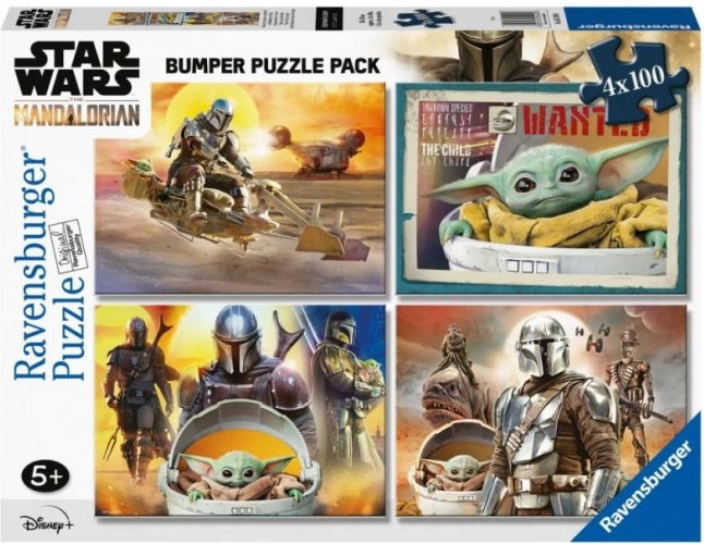Puzzle RAVENSBURGER Star Wars: Mandalorian 4×100 pezzi