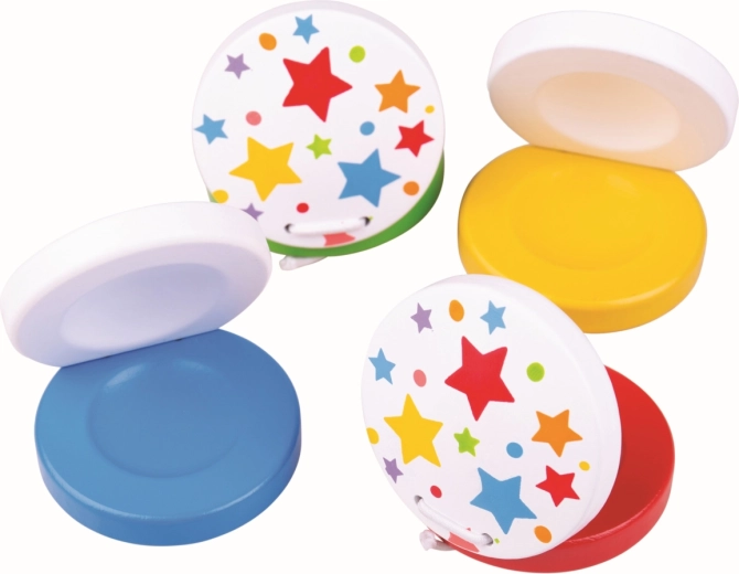 bigjigs toys kastaněty s hvězdičkami – modré
