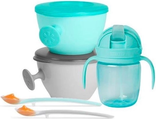 Dining Set Easy-Feed Teal/Grey