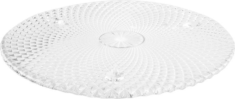 Glass serving tray on legs Karo 28 cm