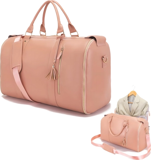 Foldable 2-in-1 travel bag 55 L with garment cover for suit/dress, water-resistant