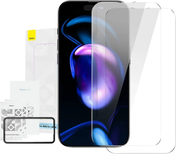 Baseus Crystal tvrzené sklo 0,3 mm pro iPhone 14 – Pro Max