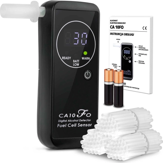 Elektrochemiczny tester alkoholu Alcoscent CA-10FO z ustnikami