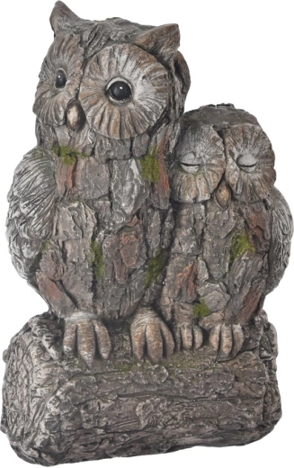 Décoration en céramique Hibou EBI avec effet pierre 41 cm