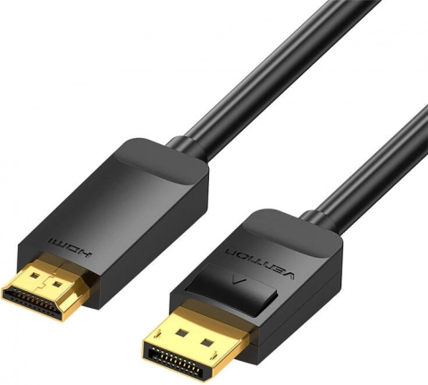 Vention kabel DisplayPort na HDMI 2 m, 4K při 30 Hz, černý