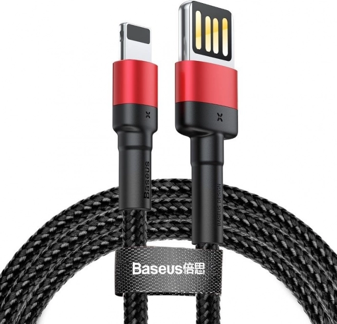 BASEUS Cafule cavo resistente USB‑Lightning 1 m, 2,4 A (nero‑rosso)