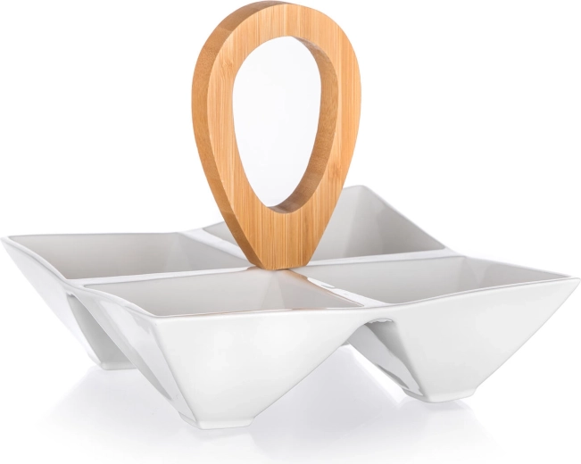 4 compartments for organized serving