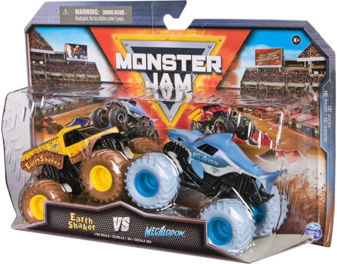 Zwei Monster-Jam-Modelle in der Verpackung