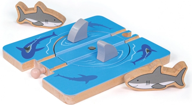 Bigjigs Rail Shark Whirlpool – Wooden Train Set Expansion