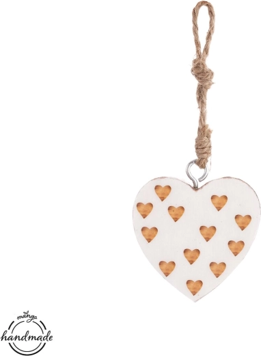 Decorazione sospesa a cuore mango