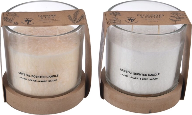 Candela profumata in vetro eco 330 g