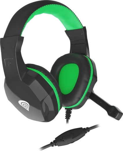 GENESIS Argon 100 Gaming Headset with Microphone black‑green