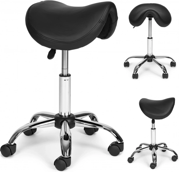 Sgabello cosmetico ergonomico con altezza regolabile