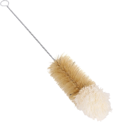 Brosse à bouteilles en poils naturels et coton 50 mm