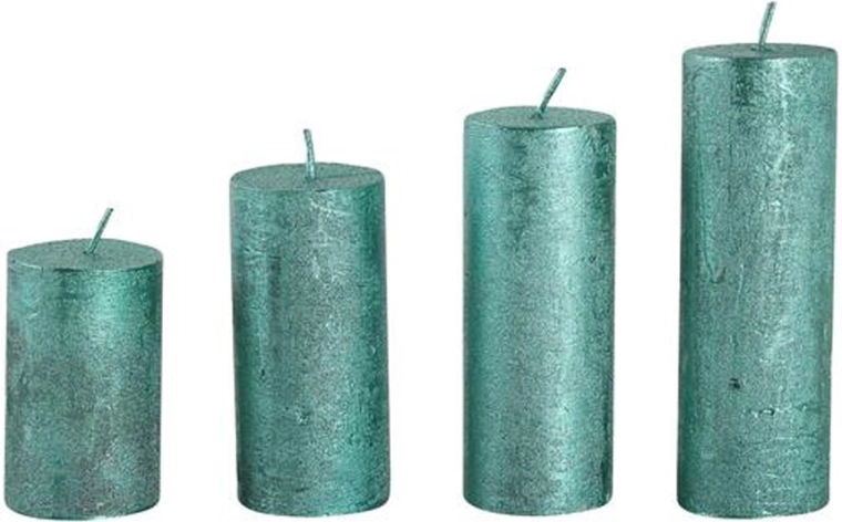 Green Advent Candles, set of 4