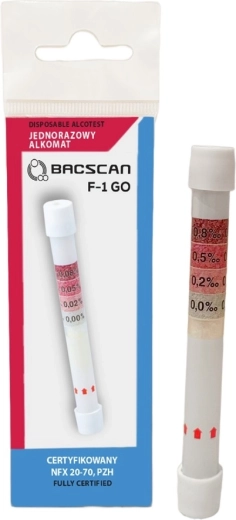 Jednorázový chemický alkometr BACscan F-1 GO