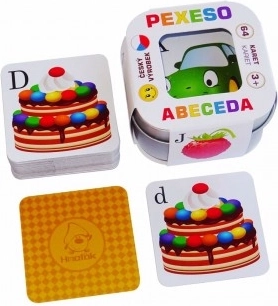 Alphabet Memory Game in a Tin Box