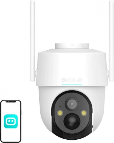 Botslab 3 MP Outdoor Wi‑Fi Camera with Solar Panel and 360° Rotation