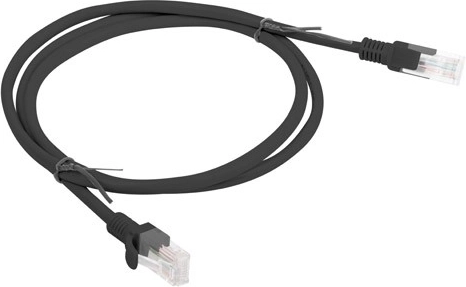 Patch Cable Cat.6 1 m UTP Black LANBERG