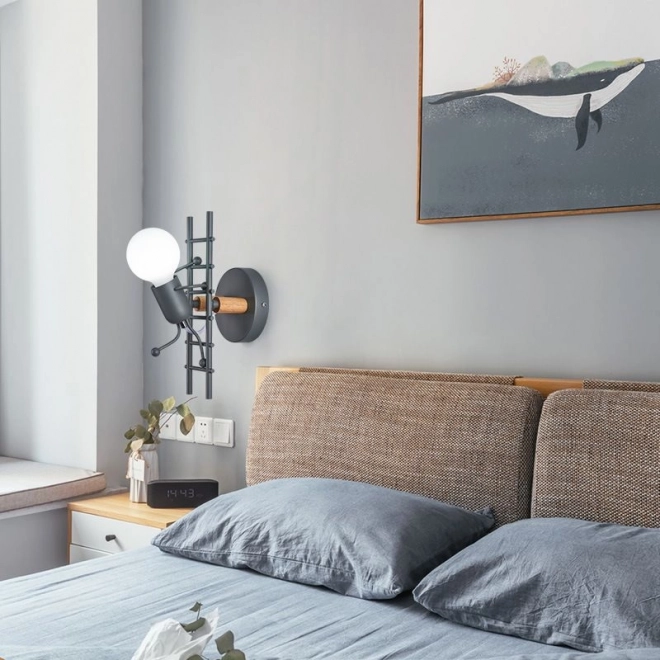 Wall Lamp Loft Humanoid Black