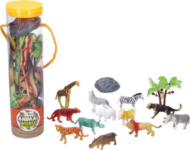 Animal Set in a Tube – Plastic Figurines for Kids