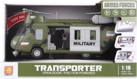 Militaire helikopter op batterijen 1:16 met licht en geluid