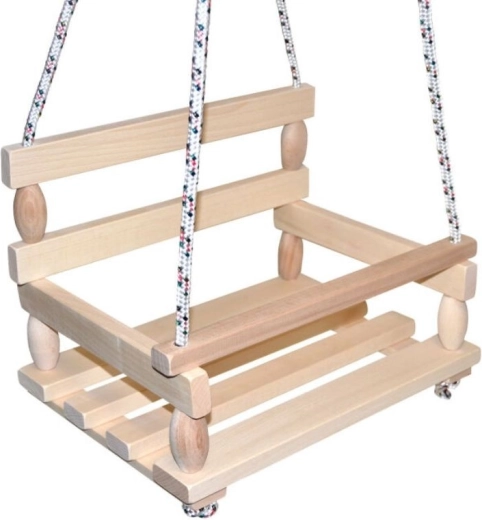 Altalena in legno naturale