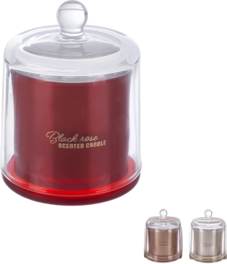 Candela profumata in vetro con coperchio 240 g – mix di profumi