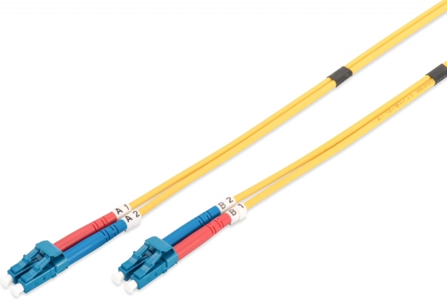 Optical patch cord LC-LC SM 09/125 OS2 duplex 1m yellow