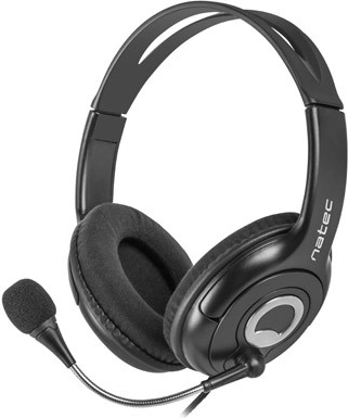 Natec Bear 2 Headphones with Microphone Black