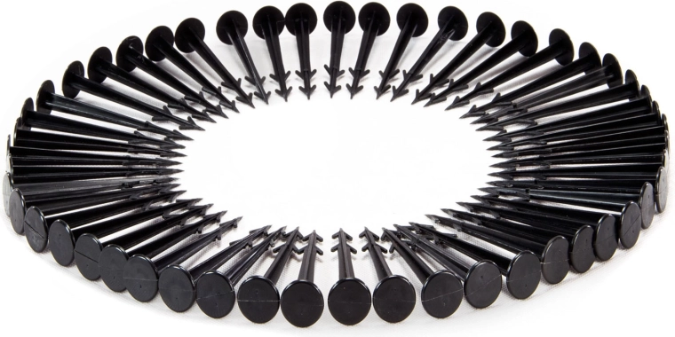 Sikker fastgørelse med 100 spyd i pakken