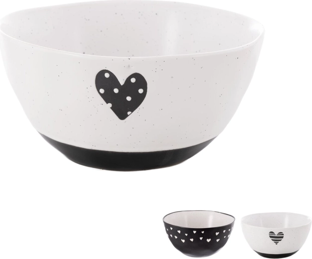 Bol de service en grès 15 cm, mix de décors