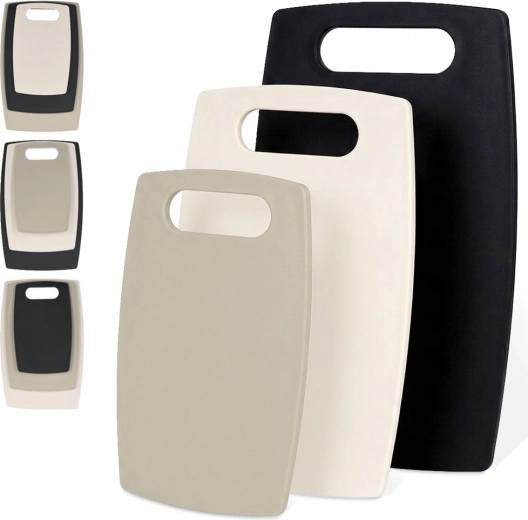 Komplet plastičnih kuhinjskih desk za rezanje 3 kosi z ročajem (24 × 15, 29,5 × 19,5 in 35 × 22 cm)