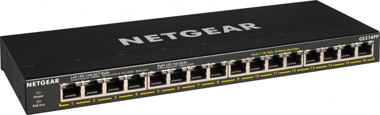 SWITCH GIGABIT NON GESTITO NETGEAR 16-PORT POE+ S FLEXPOE