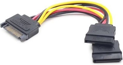 SATA Cable (M) to SATA (F) x2, 15 cm