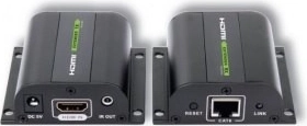 HDMI ekstender preko Etherneta Cat5e/6/6a/7 do 60 m s IR prijemnikom, crni