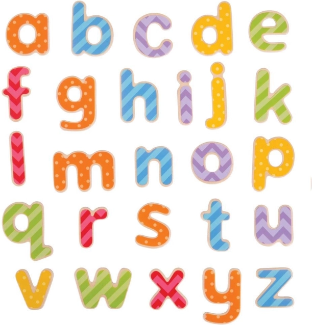 Bigjigs Toys magnetic colorful alphabet (small letters)